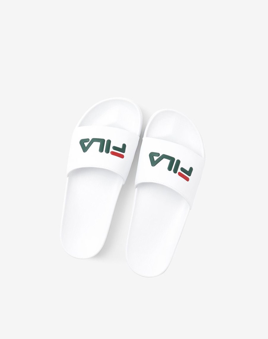 Fila Drifter Klapki Sandals Białe Czerwone | JELTH-4820