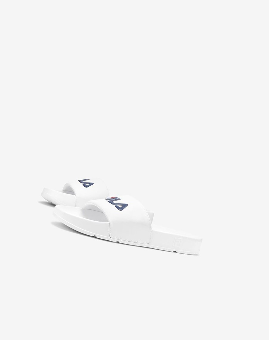 Fila Drifter Klapki Sandals Białe Granatowe Czerwone | EKVJU-3519