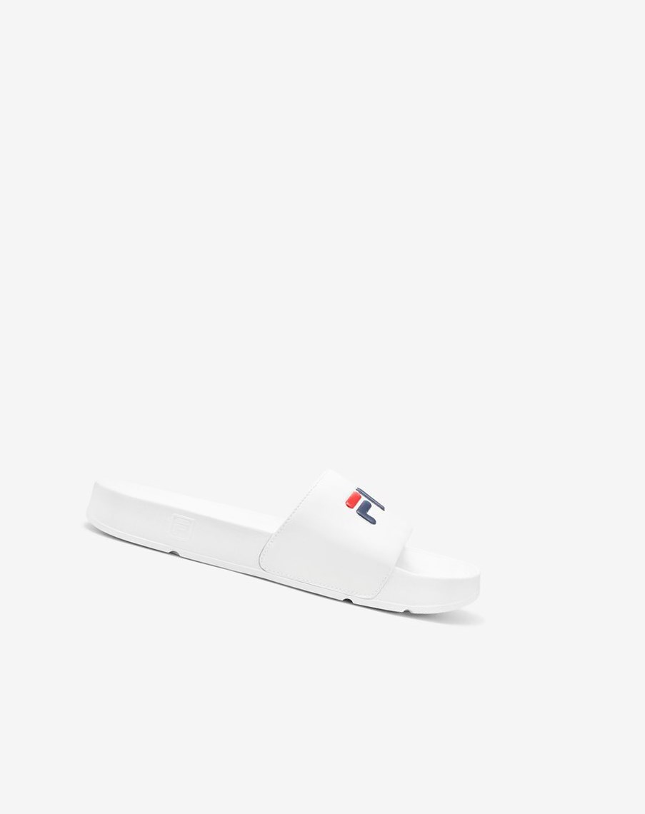 Fila Drifter Klapki Sandals Białe Granatowe Czerwone | EKVJU-3519