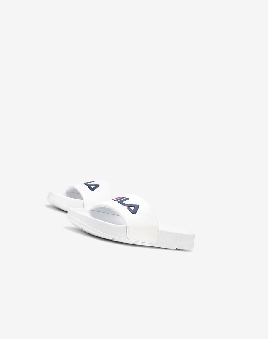 Fila Drifter Klapki Sandals Białe Granatowe Czerwone | RDBLP-5638