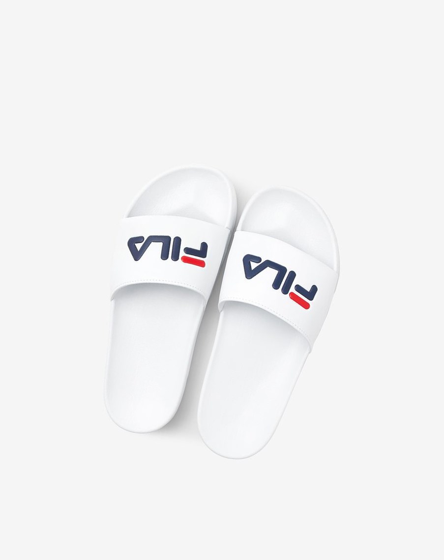 Fila Drifter Klapki Sandals Białe Granatowe Czerwone | RDBLP-5638