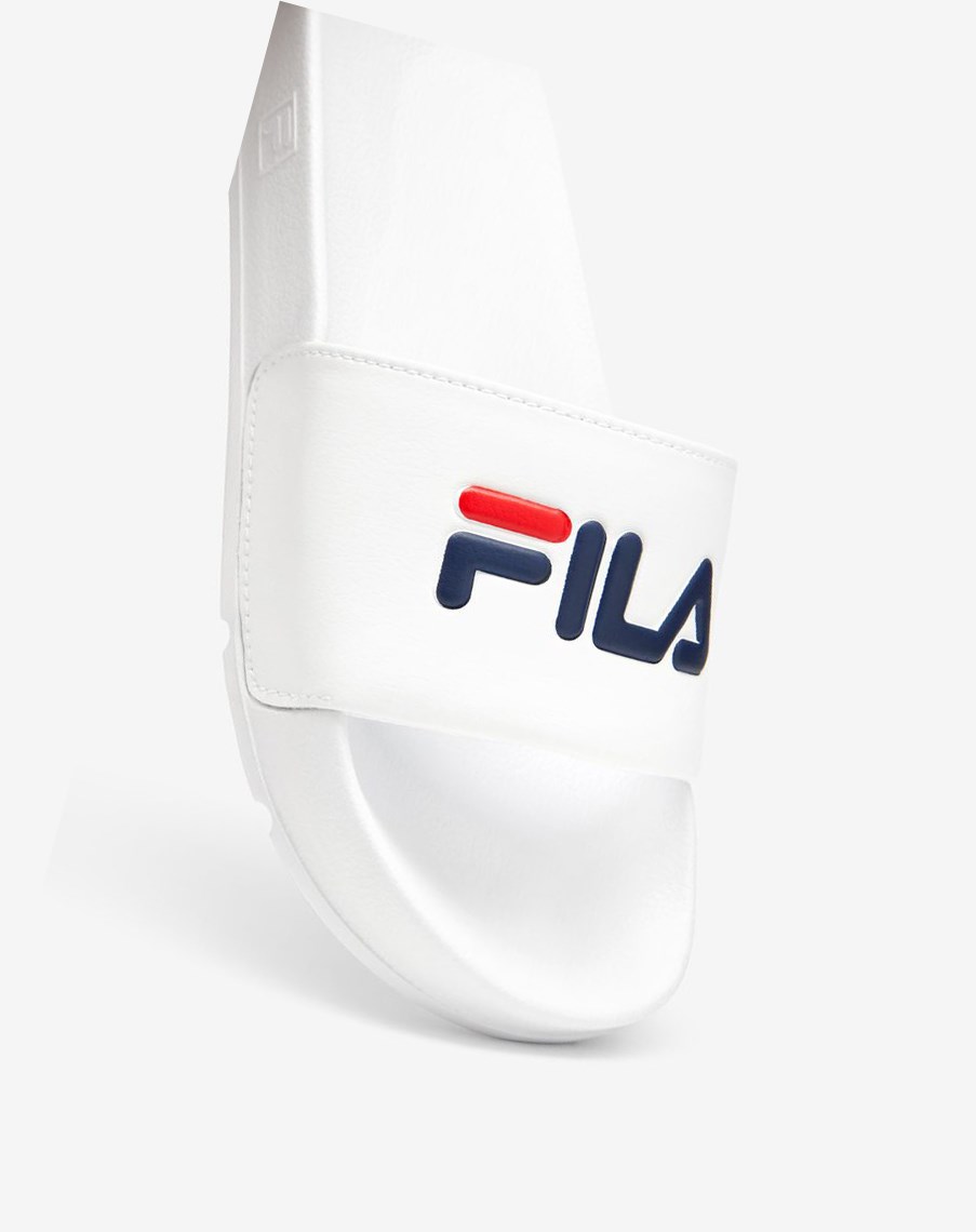 Fila Drifter Klapki Sandals Białe Granatowe Czerwone | RDBLP-5638