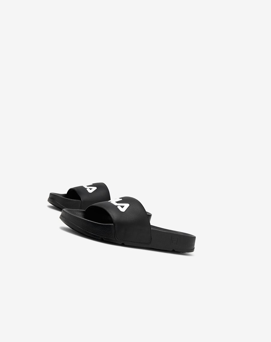 Fila Drifter Klapki Sandals Czarne Czerwone Białe | JVRWN-6054