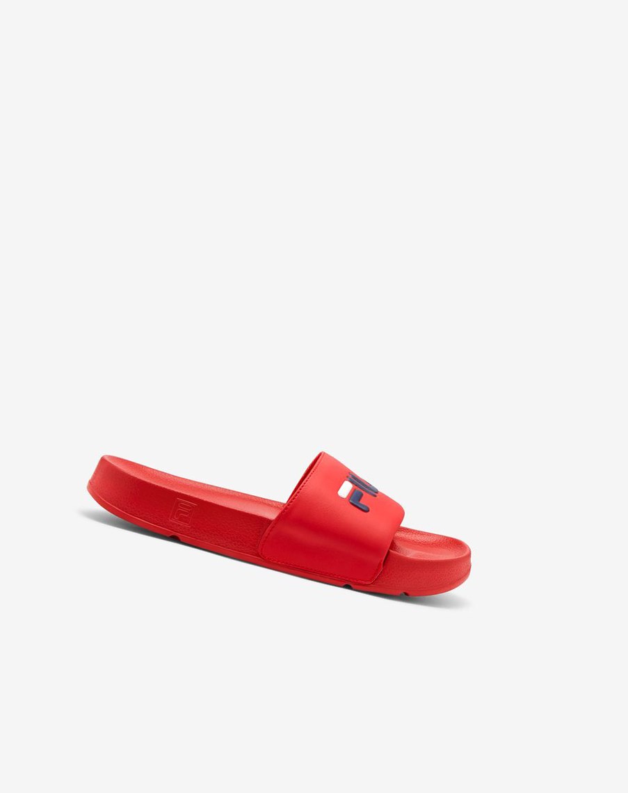 Fila Drifter Klapki Sandals Czerwone Granatowe Białe | ILSBC-3657