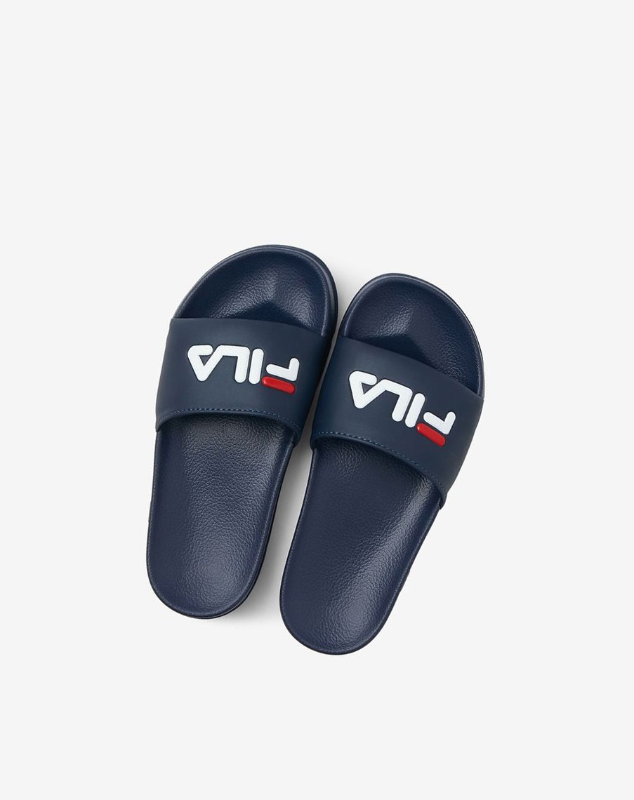 Fila Drifter Klapki Sandals Granatowe Czerwone Białe | DCOVZ-0318