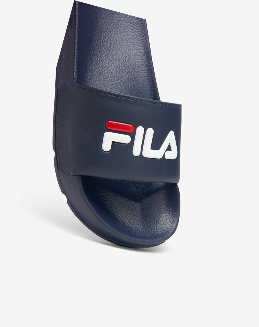 Fila Drifter Klapki Sandals Granatowe Czerwone Białe | DCOVZ-0318