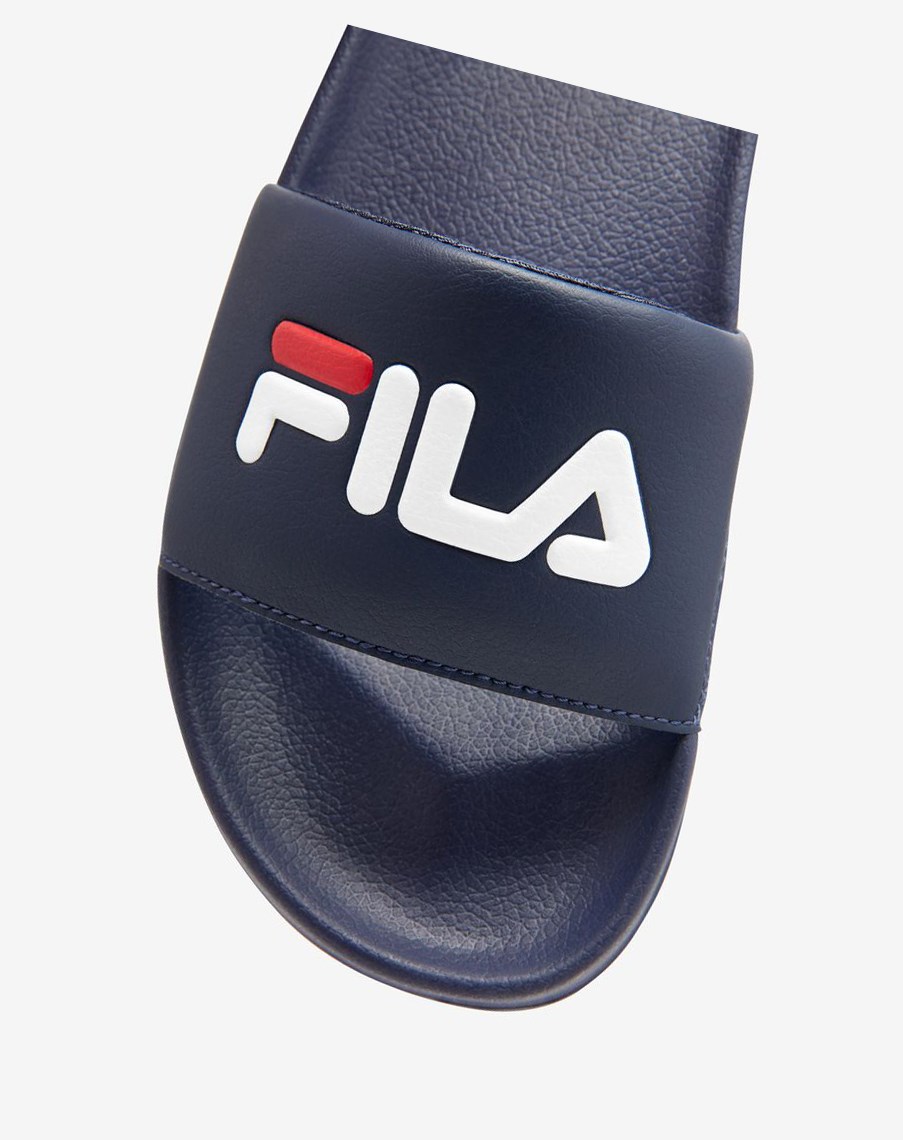 Fila Drifter Klapki Sandals Granatowe Czerwone Białe | JFGOE-0513