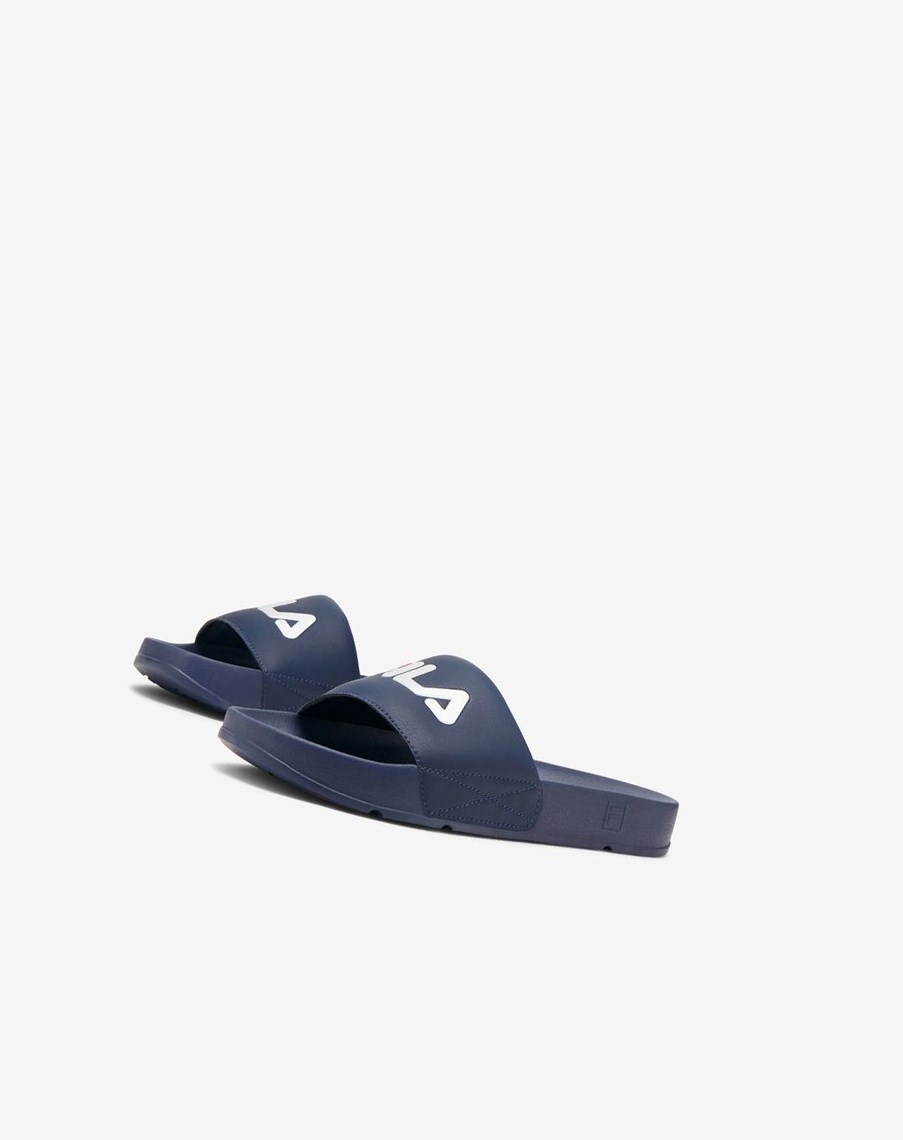 Fila Drifter Klapki Sandals Granatowe Czerwone Białe | NWHVB-7502