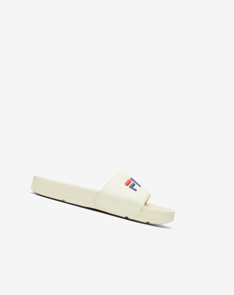 Fila Drifter Klapki Sandals Kremowe Granatowe Czerwone | HBNPY-4160