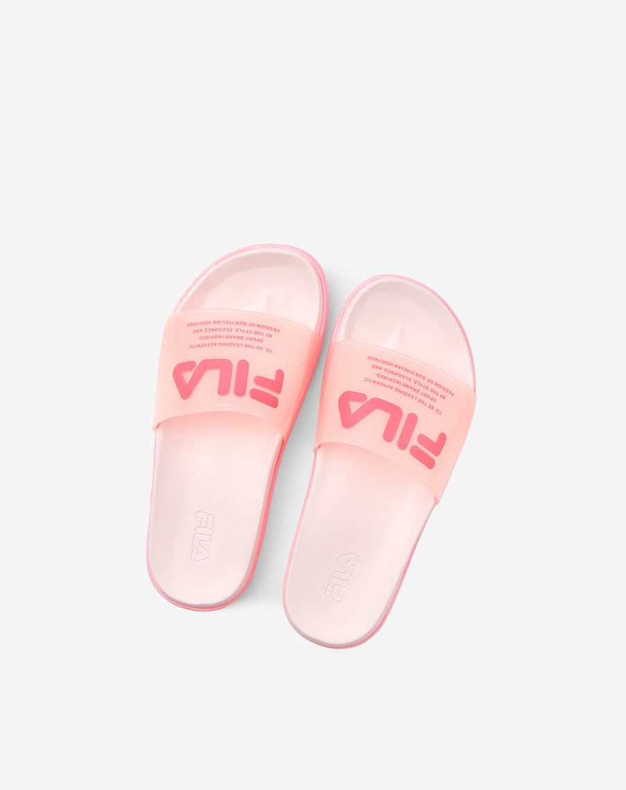 Fila Drifter Luxe Clear Klapki Sandals Różowe | HUQGI-5407