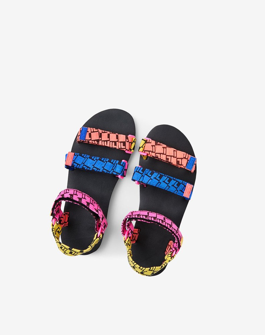 Fila Drifter Ts Bandana Sandals Czarne Niebieskie | BIDTM-3257