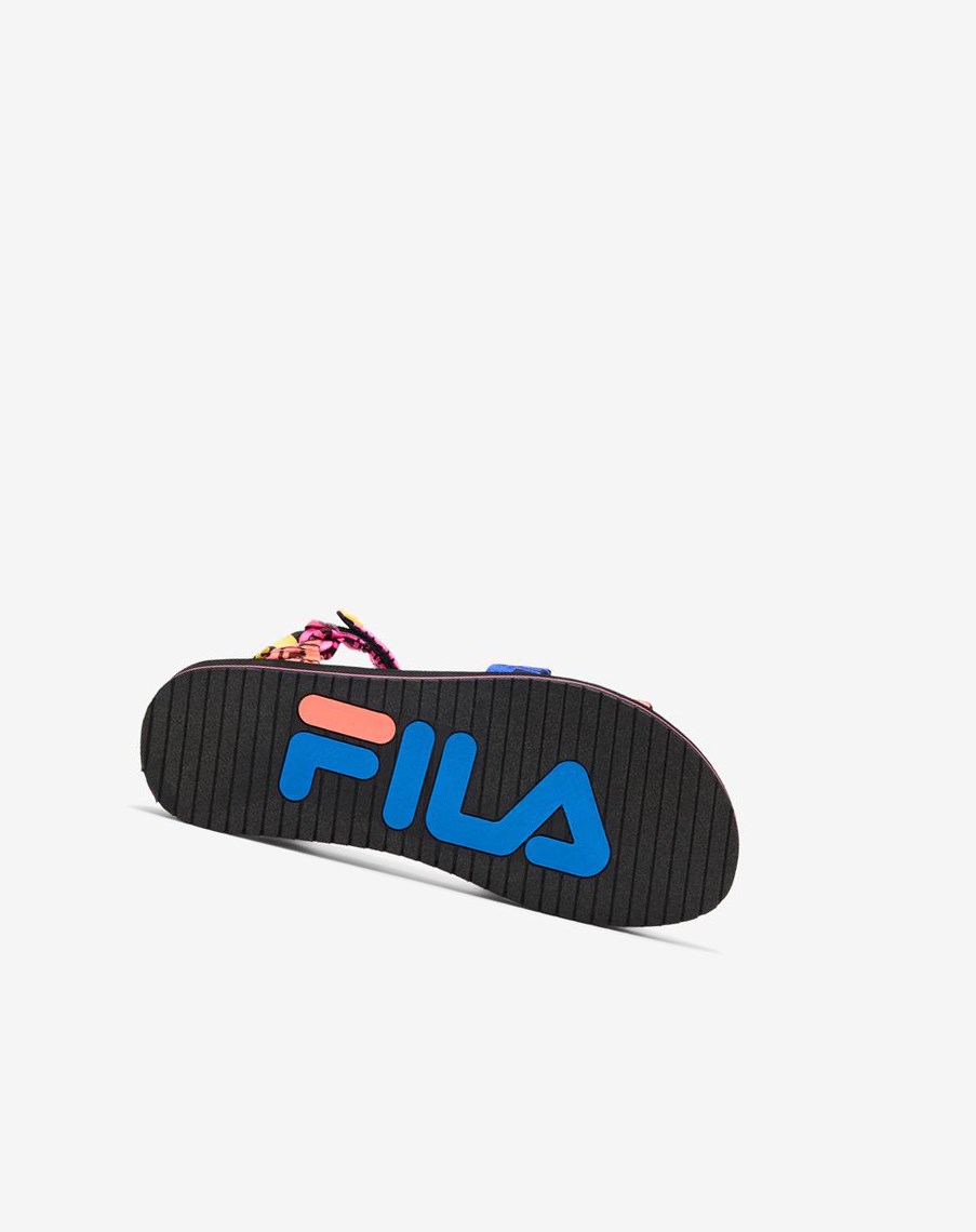 Fila Drifter Ts Bandana Sandals Czarne Niebieskie | WJMSF-0471