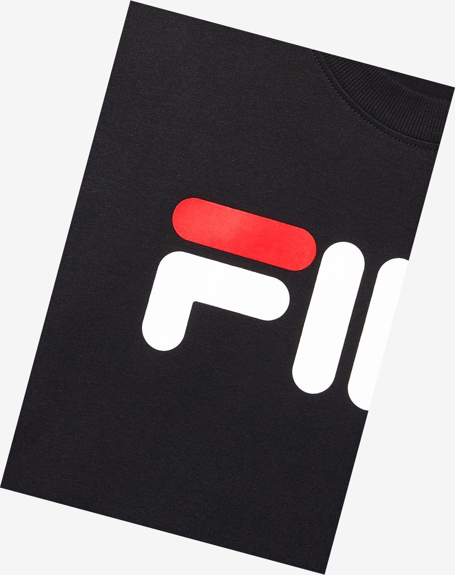 Fila Eagle Tee Czarne | ISATM-6572