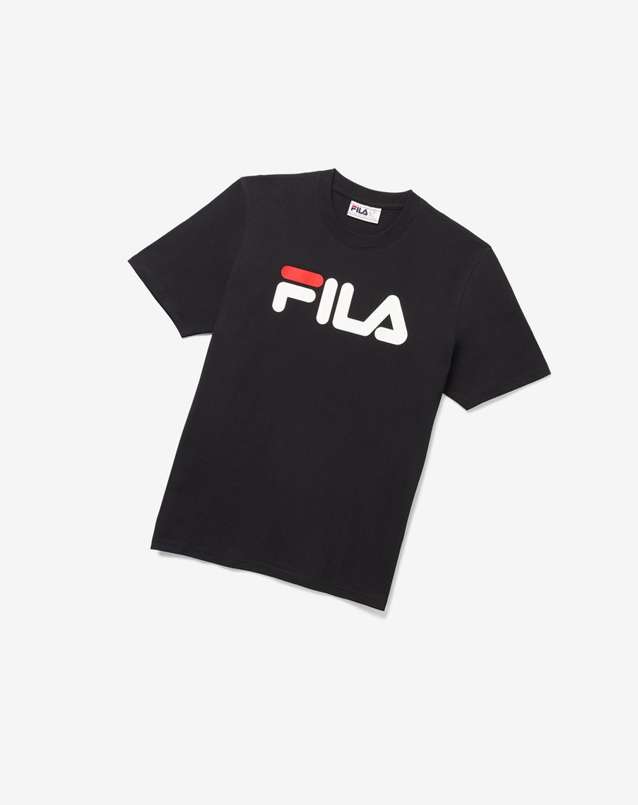 Fila Eagle Tee Czarne | ISATM-6572