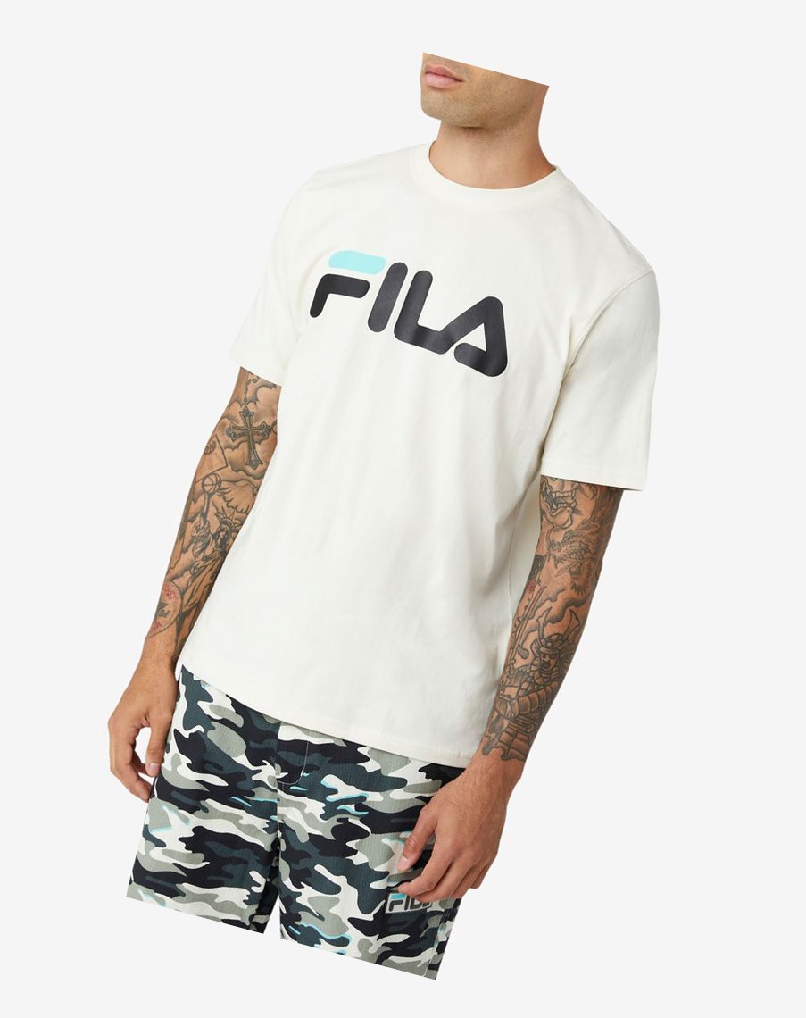 Fila Eagle Tee Czarne Niebieskie Turkusowe | MXRCE-5820