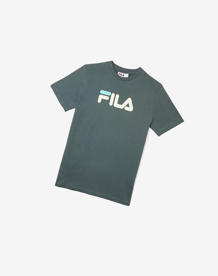 Fila Eagle Tee Niebieskie | QEVYM-0916