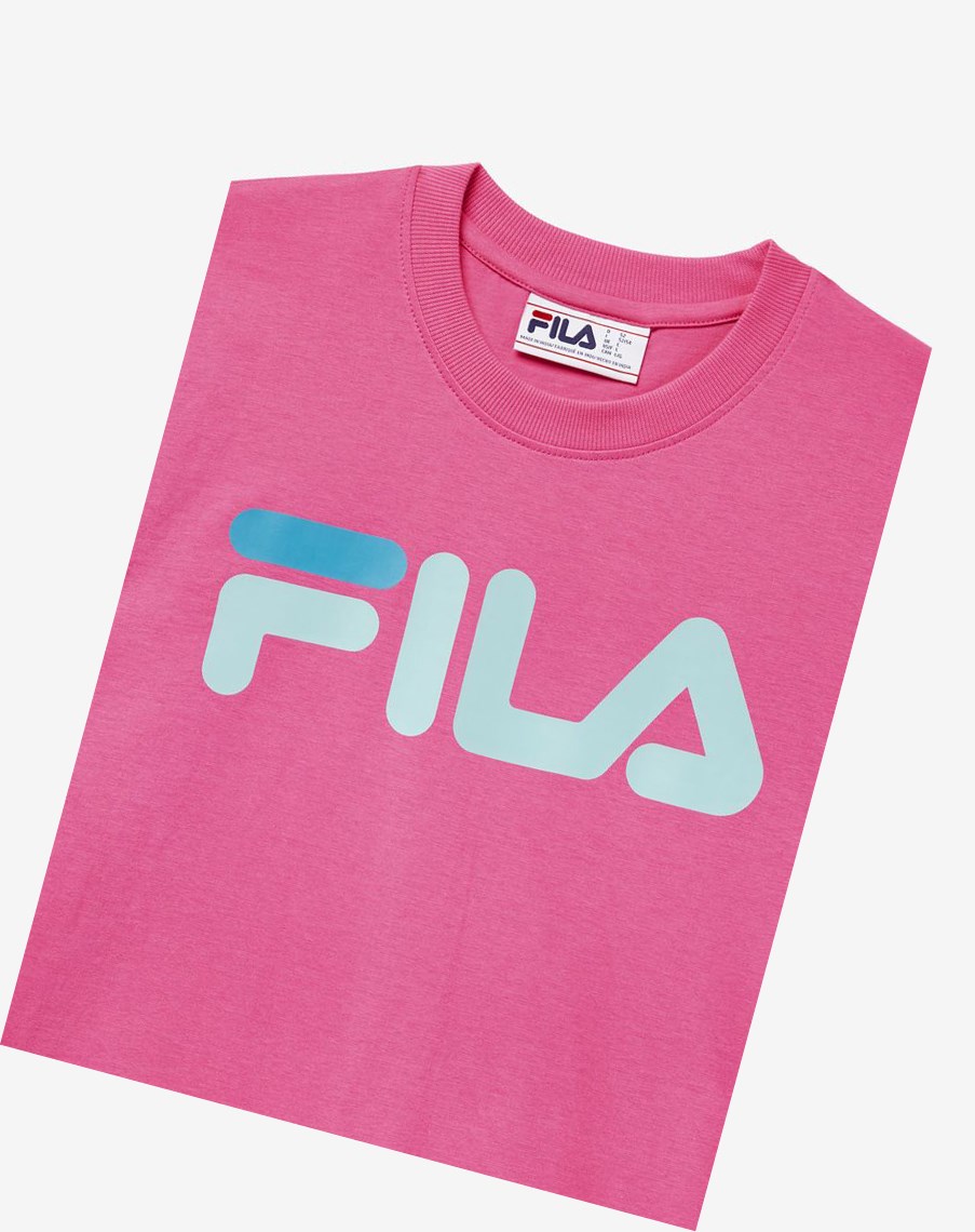 Fila Eagle Tee Różowe | VXAOG-1478