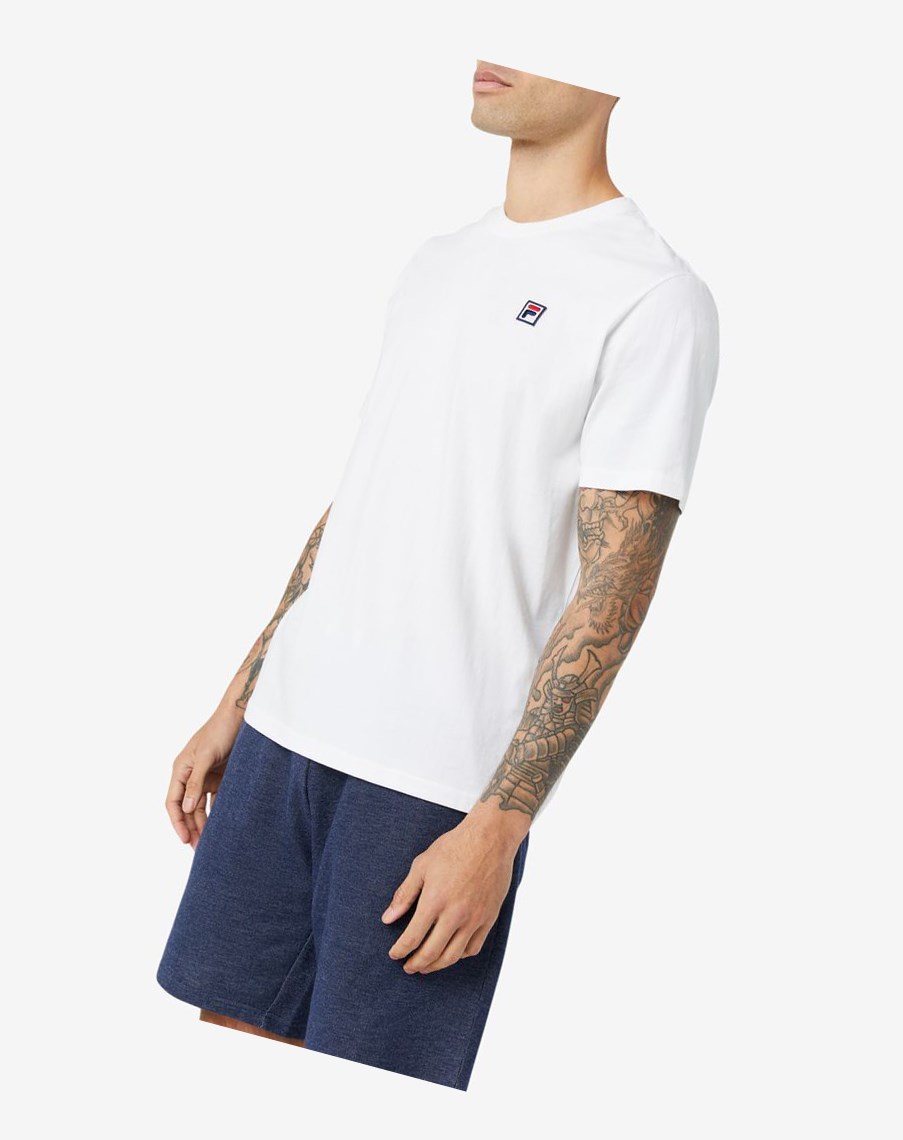 Fila Edgecumbe Krótkie Sleeve Tee Białe Zielone | MHAIX-6437