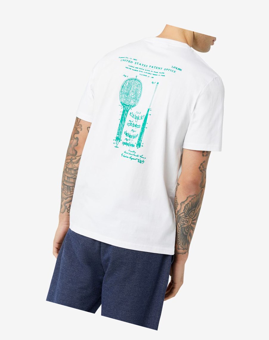 Fila Edgecumbe Krótkie Sleeve Tee Białe Zielone | MHAIX-6437