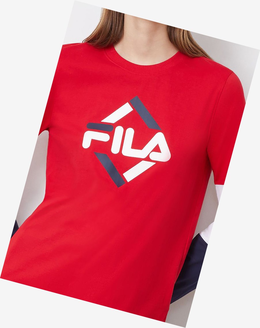 Fila Edwina Longsleeve Tee Cred/Wht/Peac | YBQSI-1607