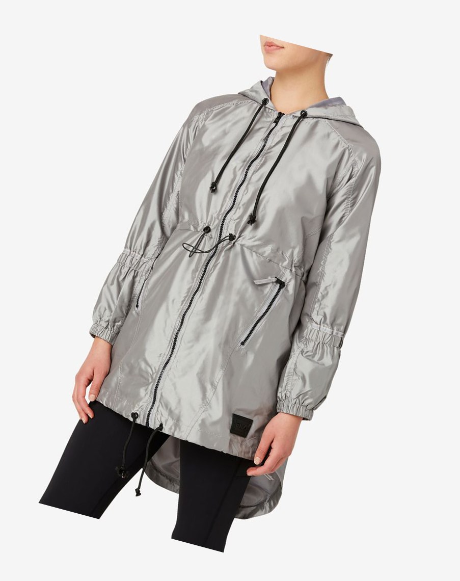 Fila Elle Parka Jacket 030 Silversconce | MGOSW-1502