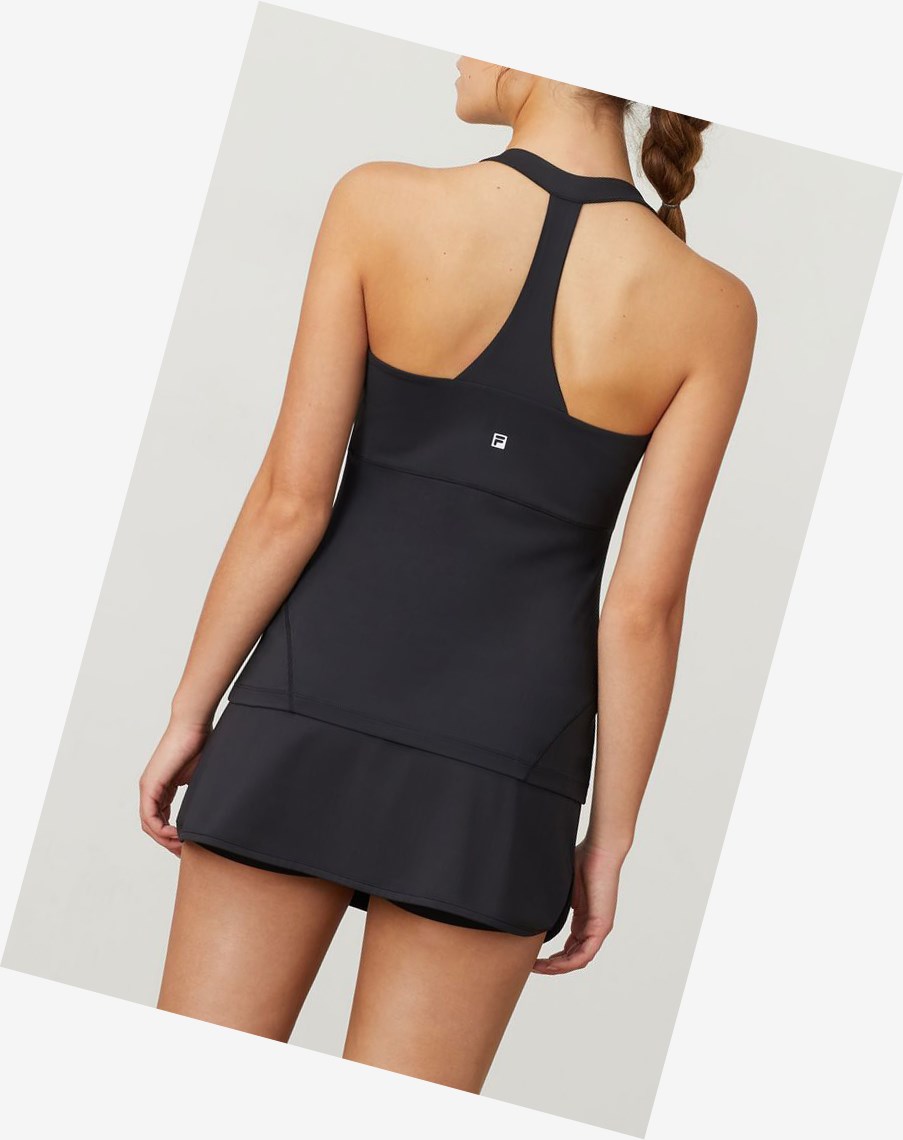 Fila Essentials Halter Tank Czarne | NFZSH-5691