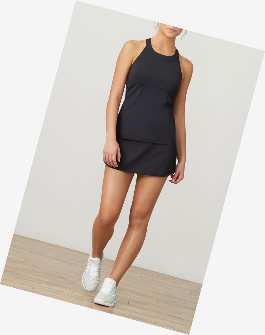 Fila Essentials Halter Tank Czarne | NFZSH-5691