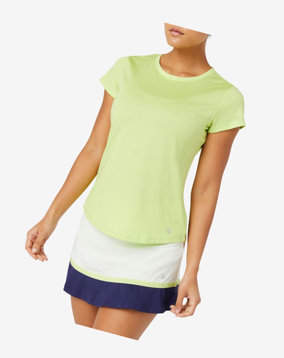 Fila Essentials Krótkie Sleeve Top 540 Wild Lime | EFBVX-1326