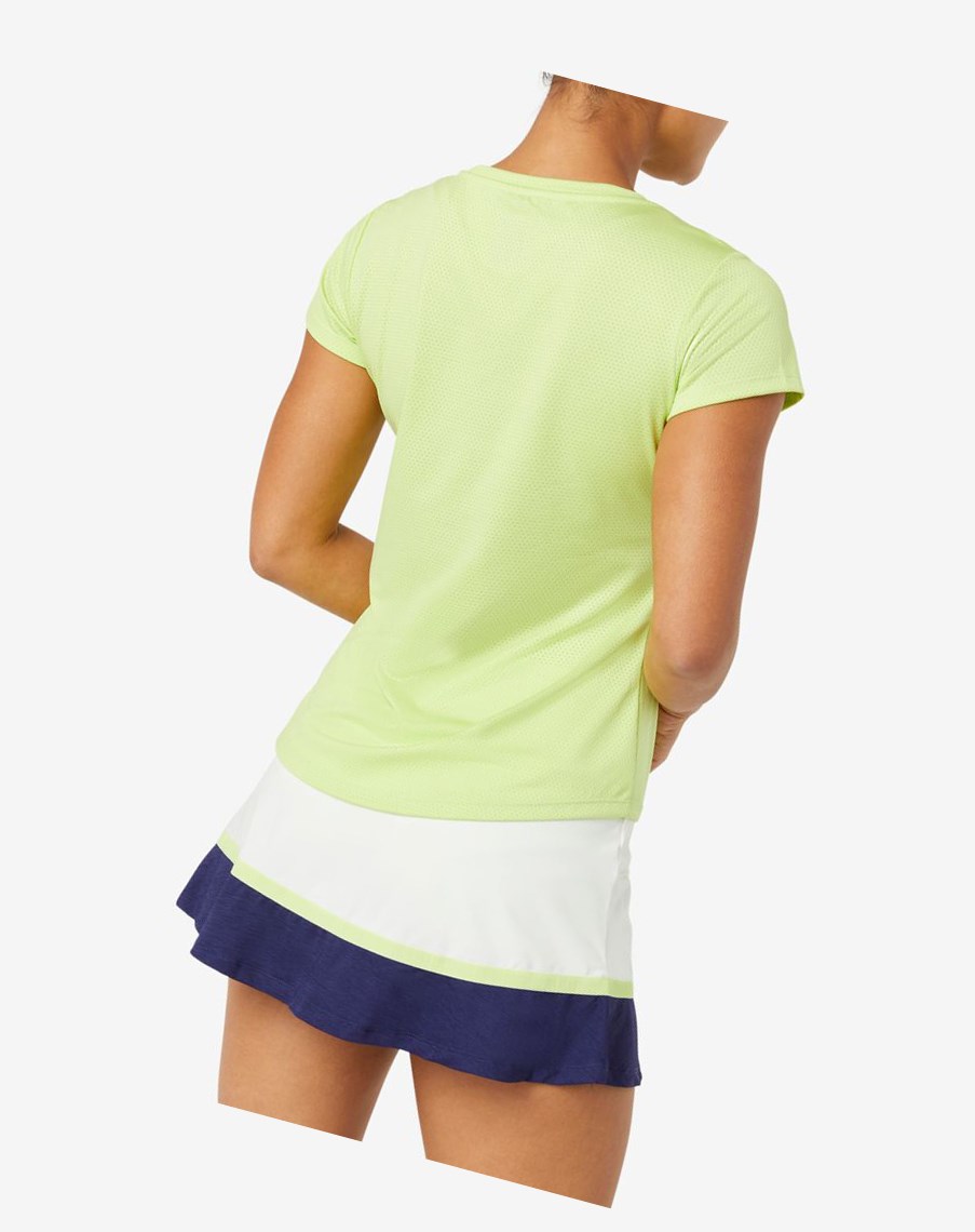 Fila Essentials Krótkie Sleeve Top 540 Wild Lime | RMKGN-2739