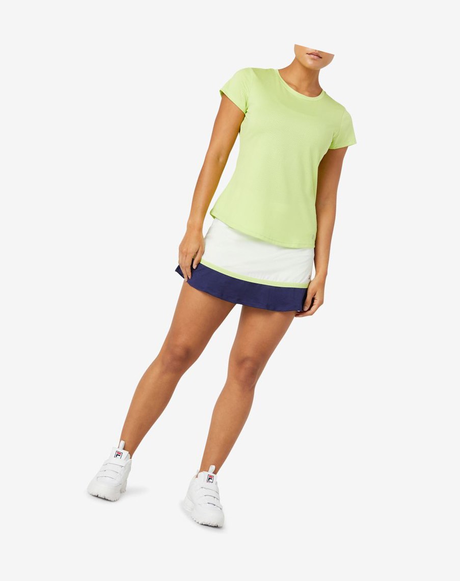 Fila Essentials Krótkie Sleeve Top 540 Wild Lime | RMKGN-2739