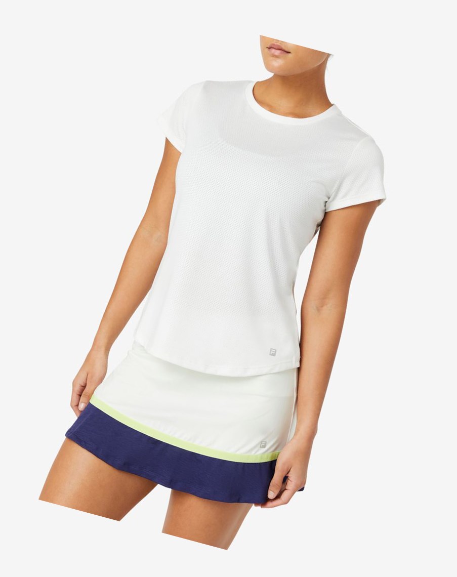 Fila Essentials Krótkie Sleeve Top Białe | KTHJM-3621