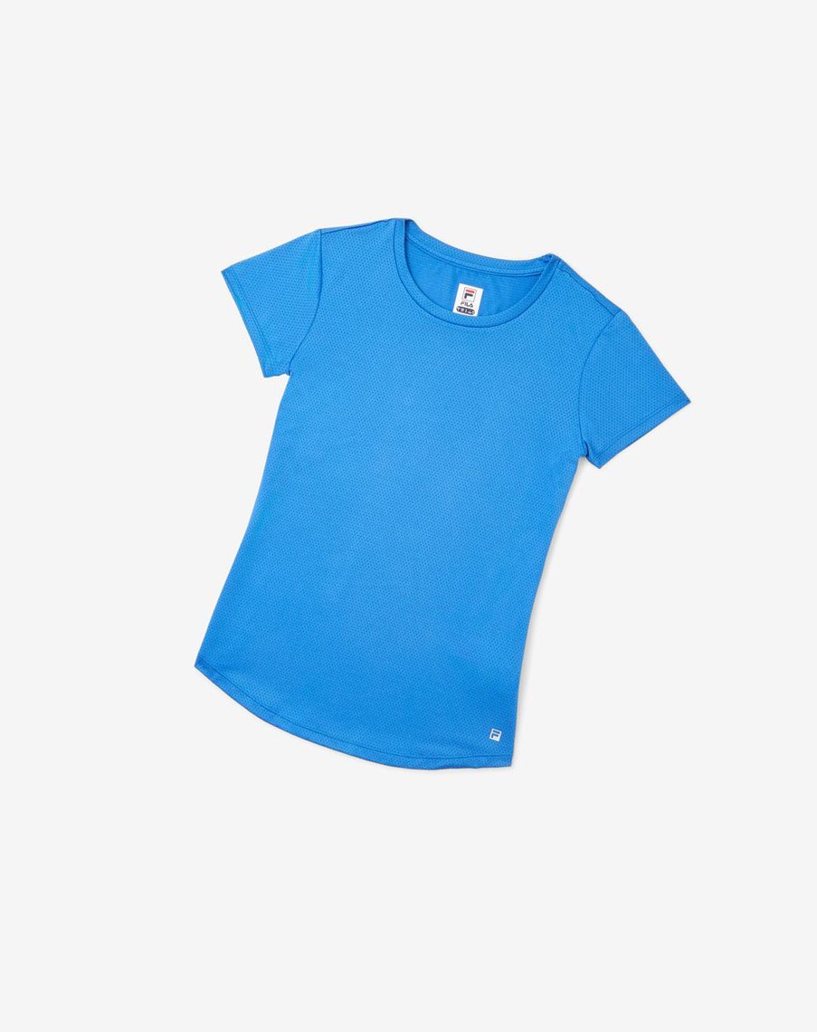 Fila Essentials Krótkie Sleeve Top Niebieskie | FBAVY-7594