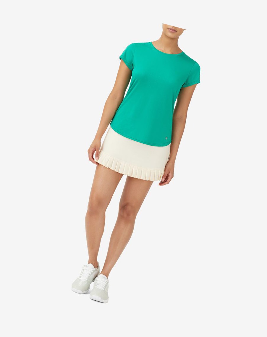 Fila Essentials Krótkie Sleeve Top Zielone | OKBEX-3867