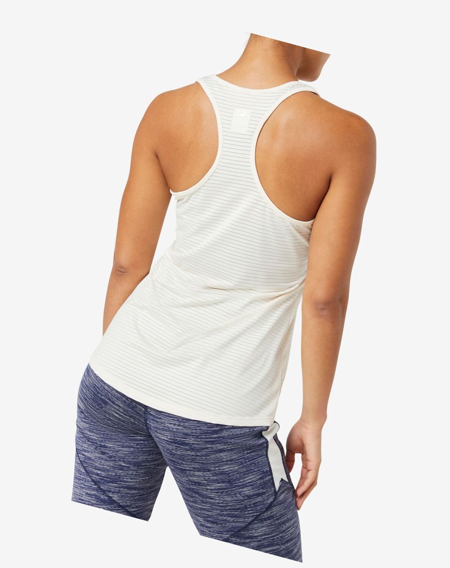 Fila Essentials Racerback Tank Białe | YILDB-2931