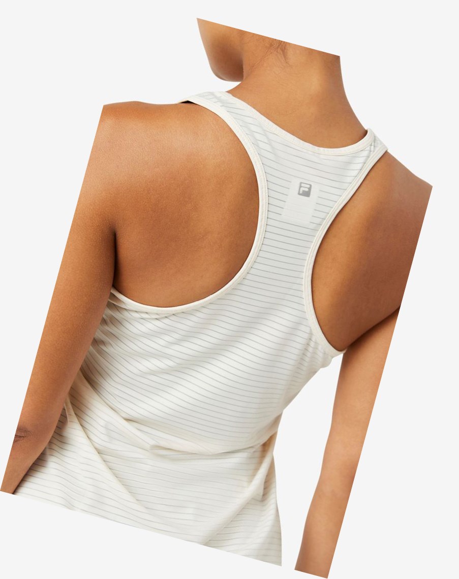 Fila Essentials Racerback Tank Białe | YILDB-2931