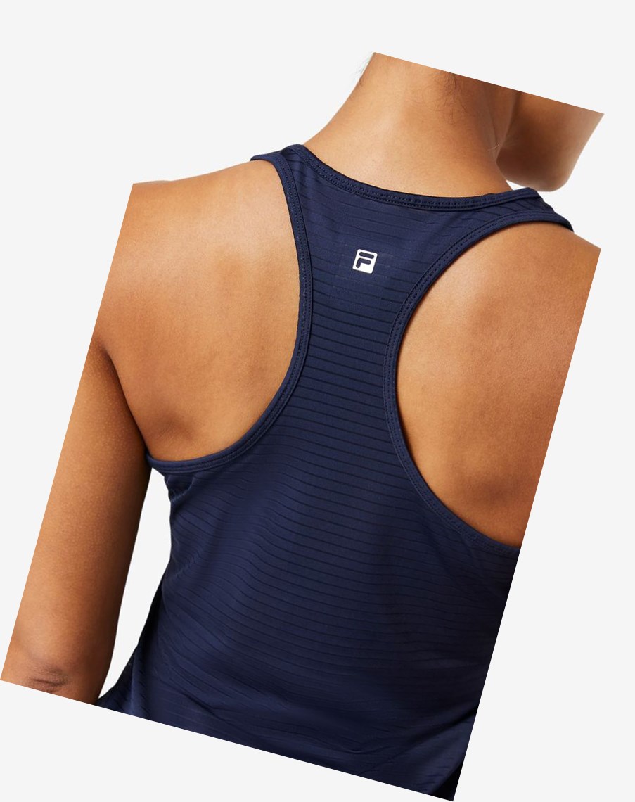 Fila Essentials Racerback Tank Granatowe | GYPTE-4608