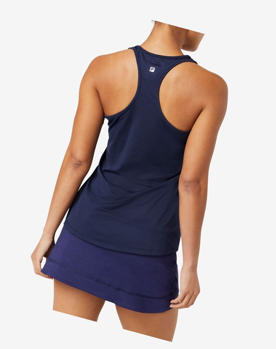 Fila Essentials Racerback Tank Granatowe | QCFVW-2934