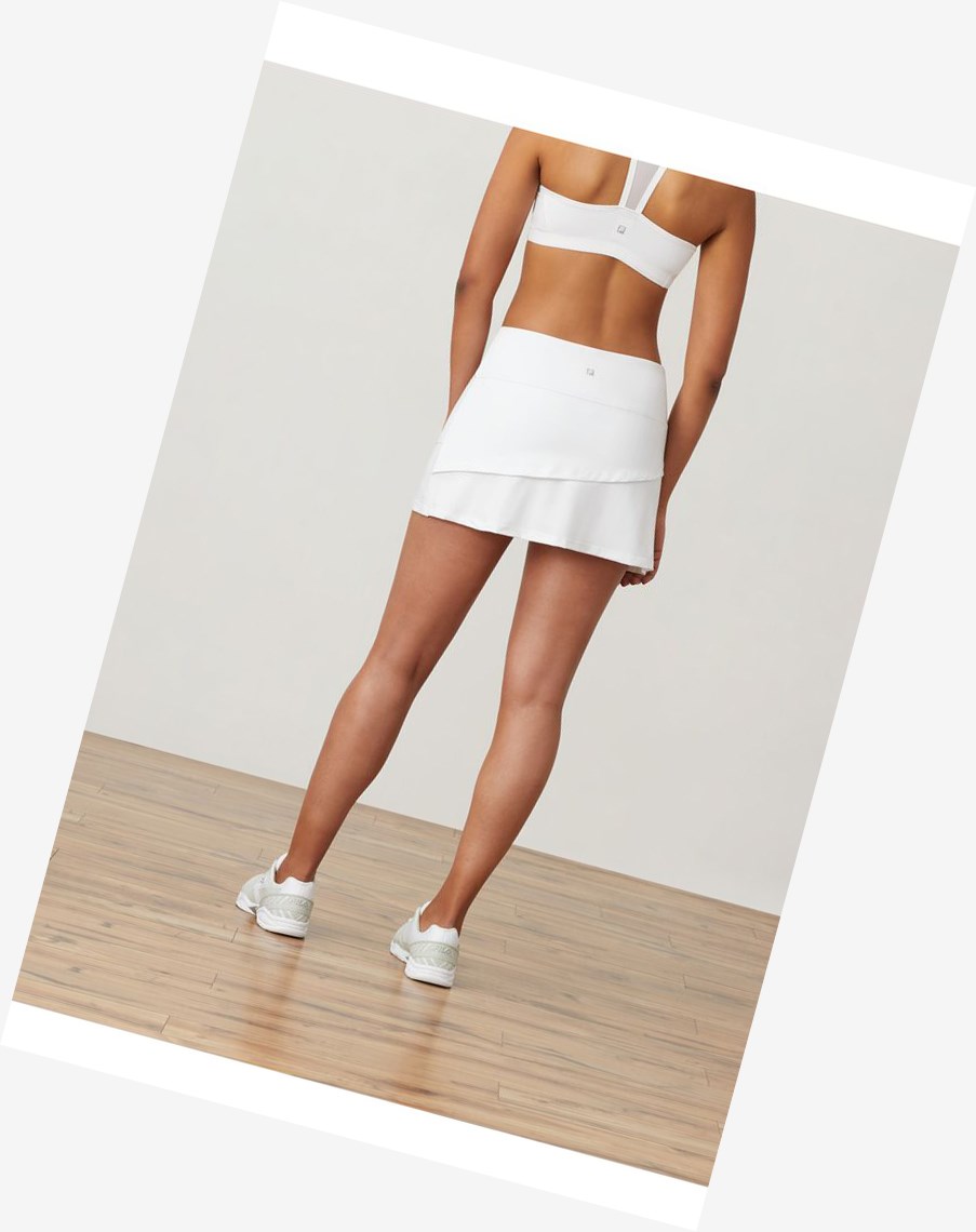 Fila Essentials Tiered Skort Białe | EANWO-6340