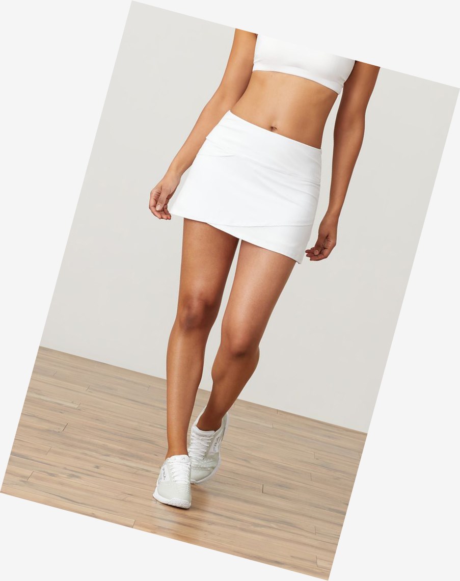 Fila Essentials Tiered Skort Białe | PATLS-1805