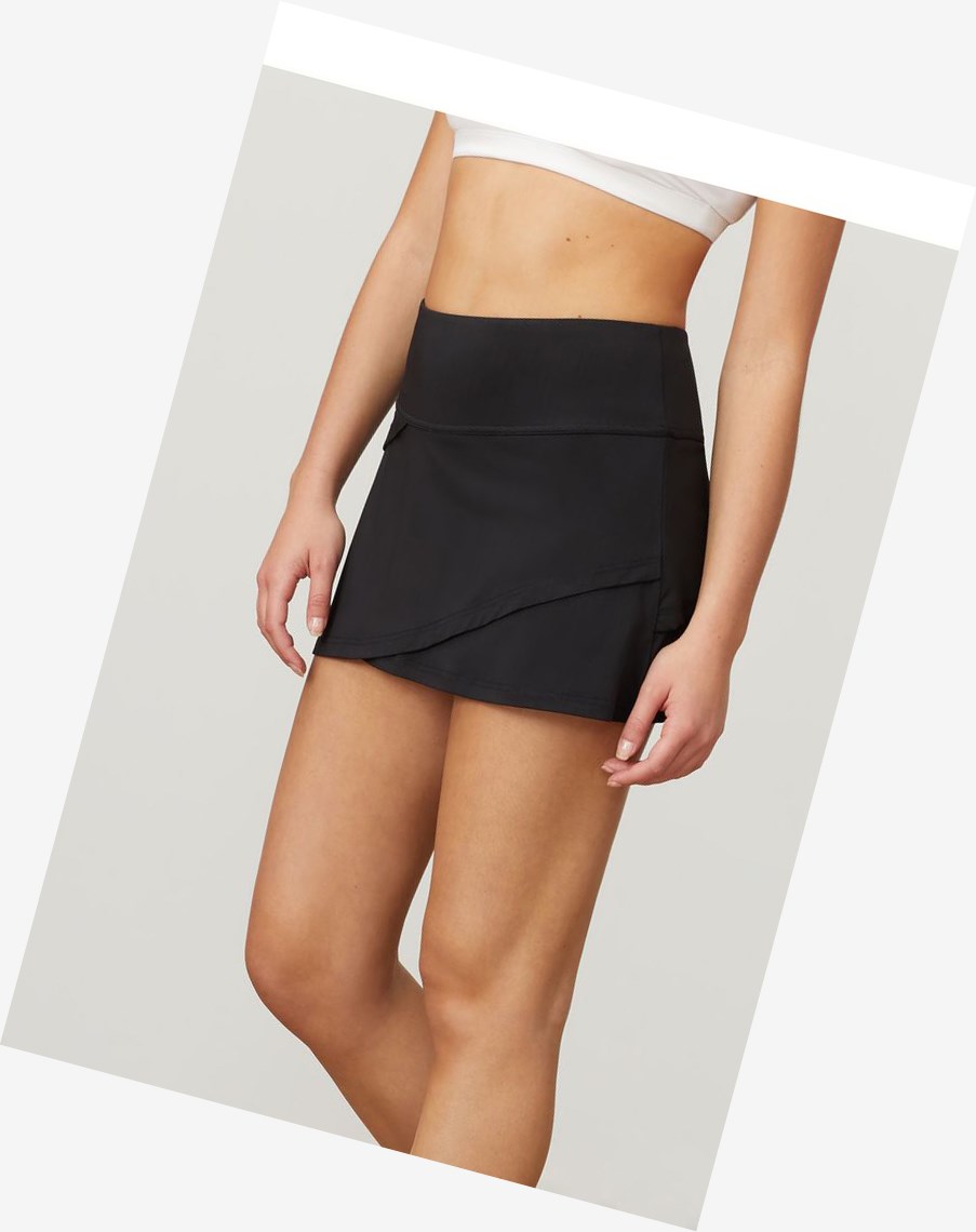 Fila Essentials Tiered Skort Czarne | FKBRC-2187