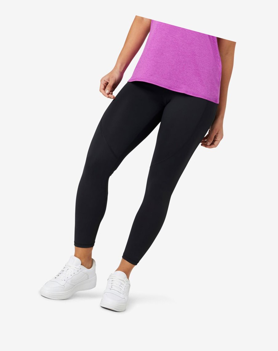 Fila Faunia Legging Czarne | DQXES-5306