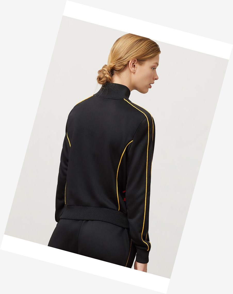 Fila Fernanda Track Jacket Blk/Cred/Gfus | PWIRZ-6298