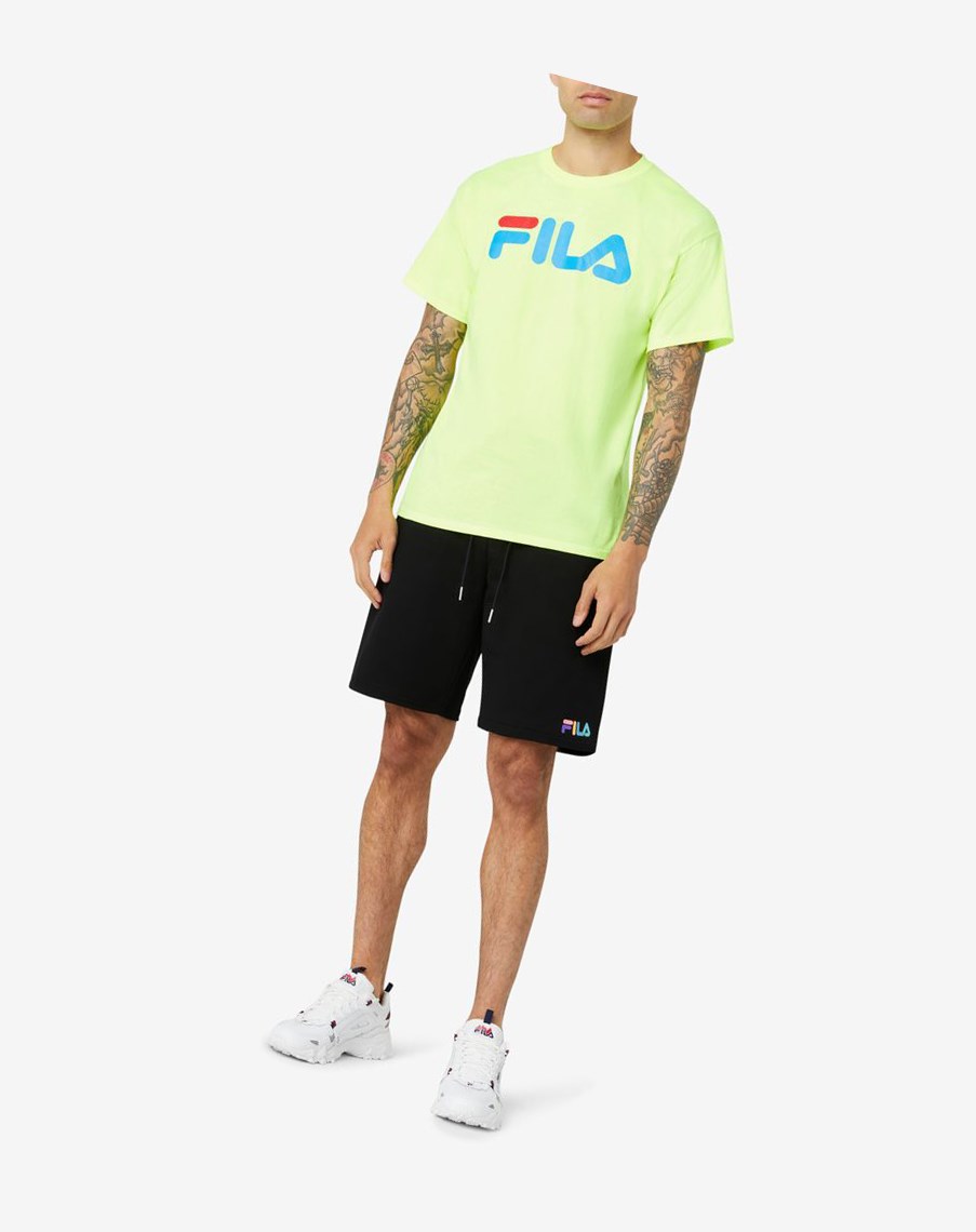 Fila Fila Logo Tee Żółte Niebieskie Czerwone | DVAMP-9046