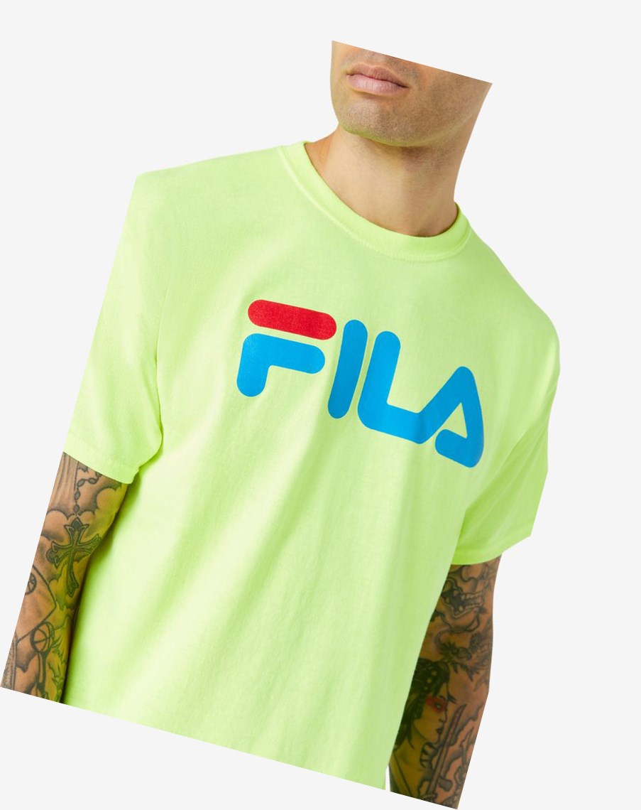 Fila Fila Logo Tee Żółte Niebieskie Czerwone | DVAMP-9046