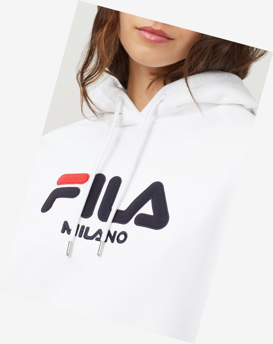 Fila Fila Milano Hoodie Białe | COVPH-0974