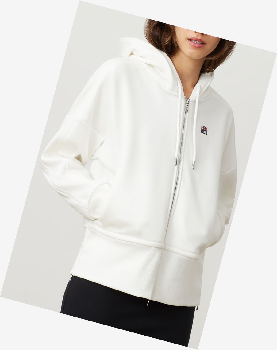 Fila Fila Milano Knit Full-zip Hoodie Off-white | ZEVTN-3604