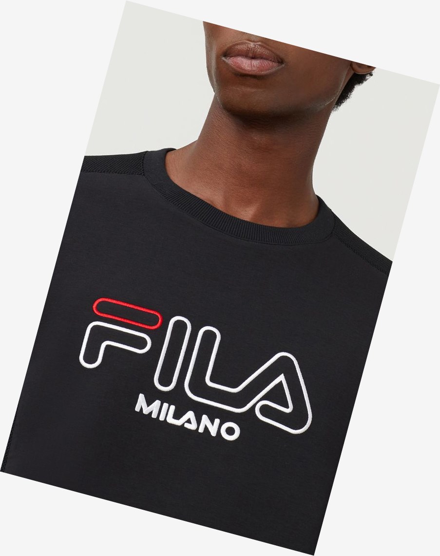 Fila Fila Milano Neoprene Sweatshirt Czarne | UFVEQ-8623