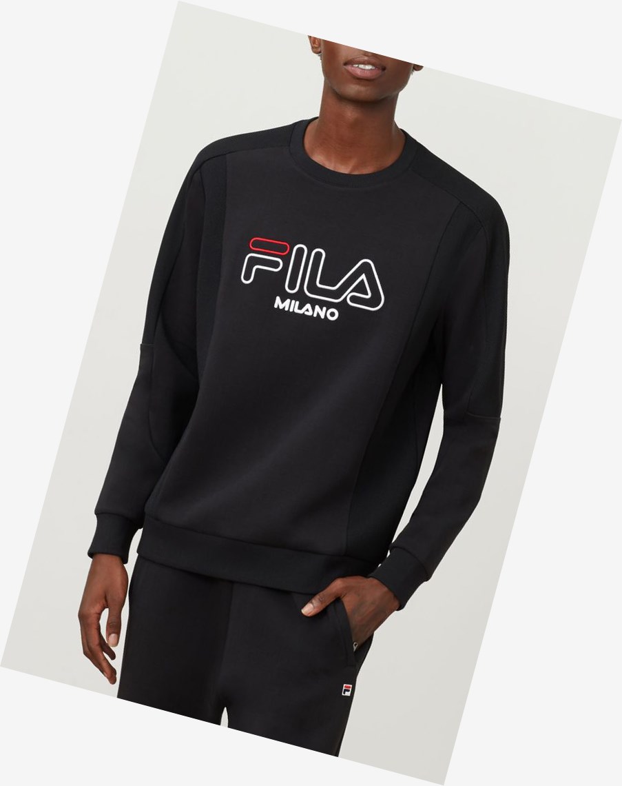 Fila Fila Milano Neoprene Sweatshirt Czarne | UFVEQ-8623