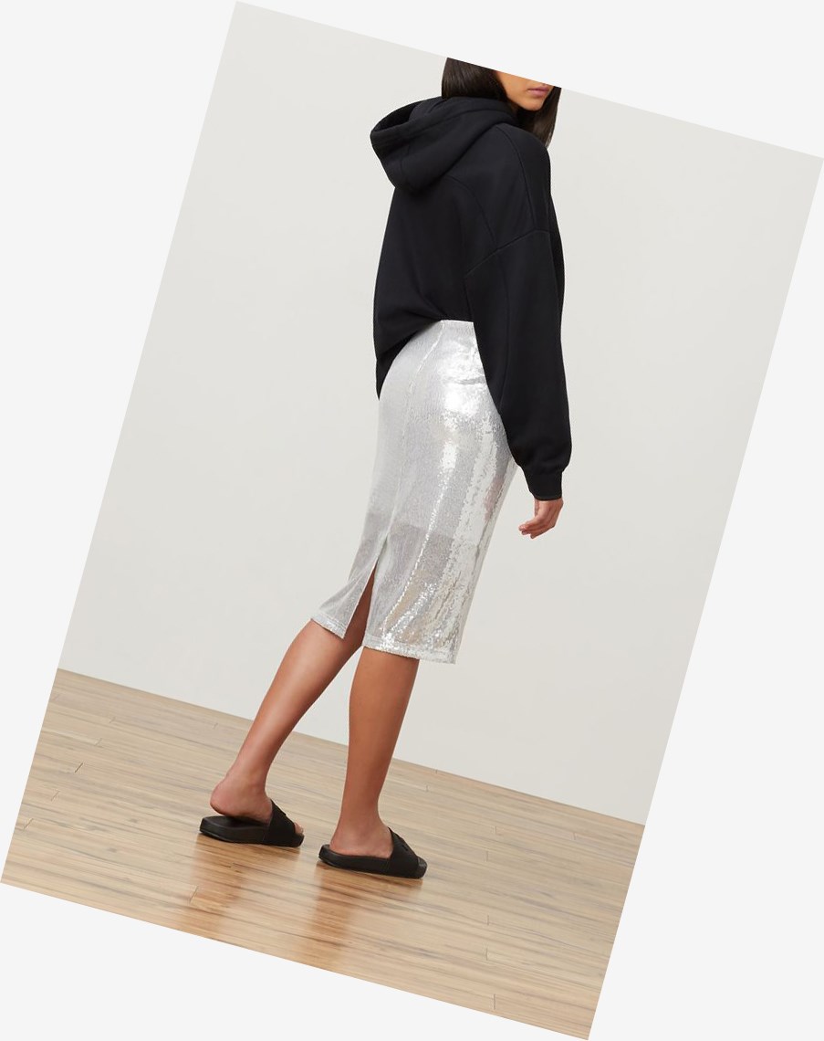 Fila Fila Milano Sequin Skirt Srebrne | XVDRP-1853