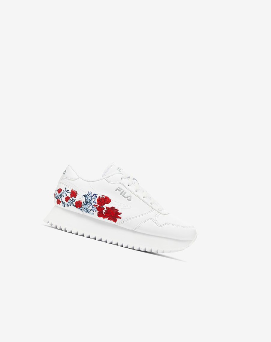 Fila Fila Orbit Flower Sneakers Białe Białe Białe | TFWQU-4028